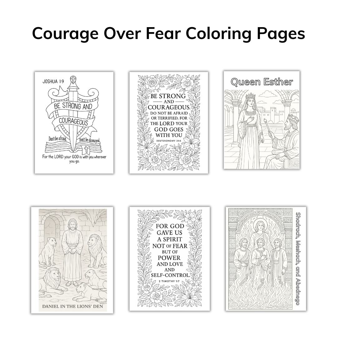 Courage Over Fear Coloring Pages PDF